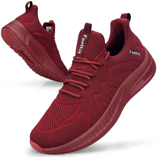 Feethit Baskets et Chaussures de Sport Homme Tennis Running Marche Sneakers | Mesh respirant, intérieur doux, amorti EVA, semelle en caoutchouc antidérapante, lacets réglables, sport et quotidien