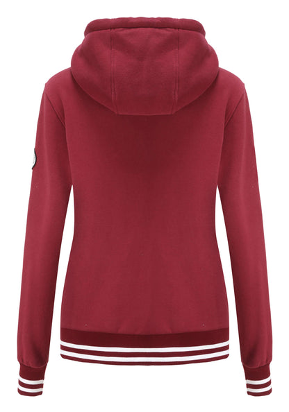 TrendiMax Sweat à Capuche Femmes avec Poches Manches Longues Manteau Femme Hiver Zippé Col Montant Hoodie Femme Chaude Douce Confortable - PATOGAZ