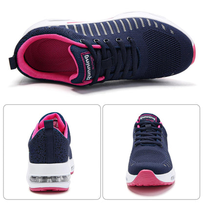 Myztra Femme Baskets Running Coussin Amortissant | Marche, Amortissantes, Légères, Respirantes, Antidérapantes, Confortables, Fitness, Gym, Jogging, Quotidien - PATOGAZ