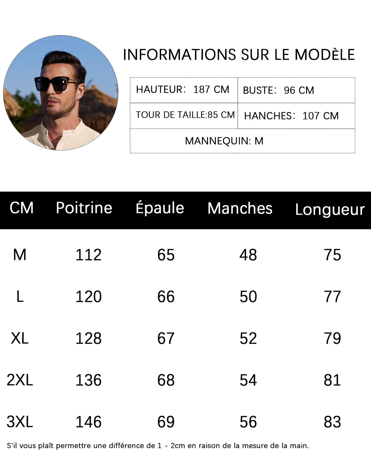 Chemise Lin classique YAOBAOLE