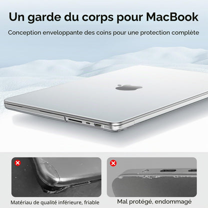 Coque MacBook Air 13,6" Crystal Clear — Compatible M2 / M3 / M4 / M5 (2022–2026)
