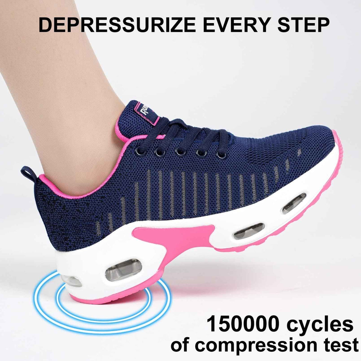 Myztra Femme Baskets Running Coussin Amortissant | Marche, Amortissantes, Légères, Respirantes, Antidérapantes, Confortables, Fitness, Gym, Jogging, Quotidien