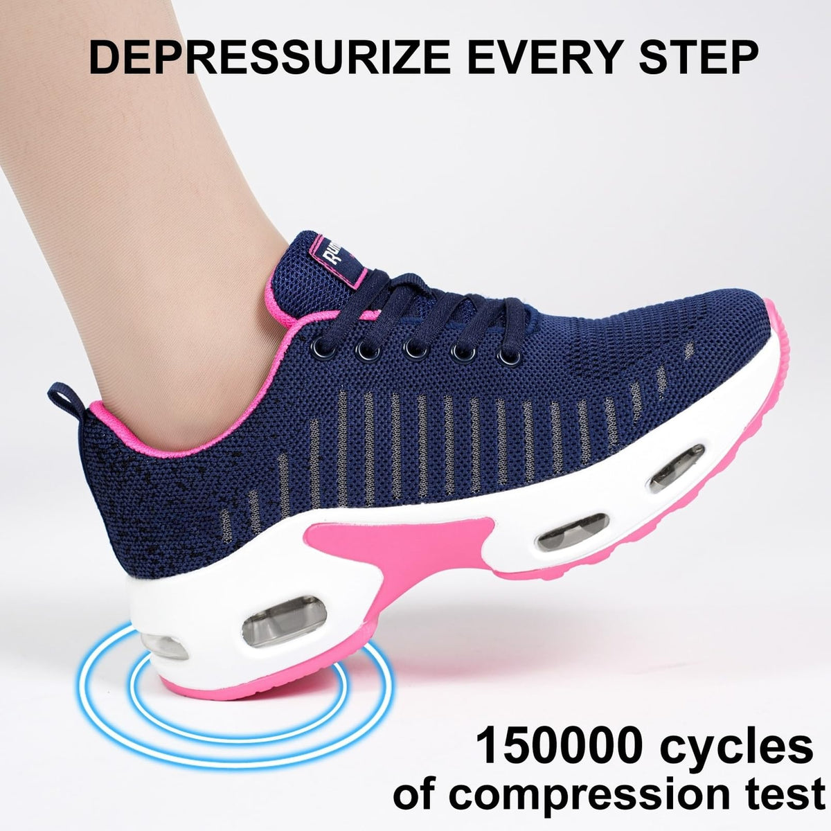 Myztra Femme Baskets Running Coussin Amortissant | Marche, Amortissantes, Légères, Respirantes, Antidérapantes, Confortables, Fitness, Gym, Jogging, Quotidien - PATOGAZ