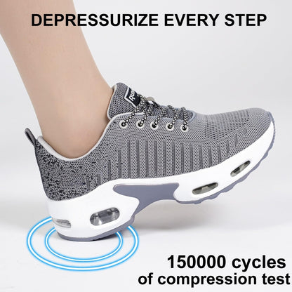 Myztra Femme Baskets Running Coussin Amortissant | Marche, Amortissantes, Légères, Respirantes, Antidérapantes, Confortables, Fitness, Gym, Jogging, Quotidien - PATOGAZ