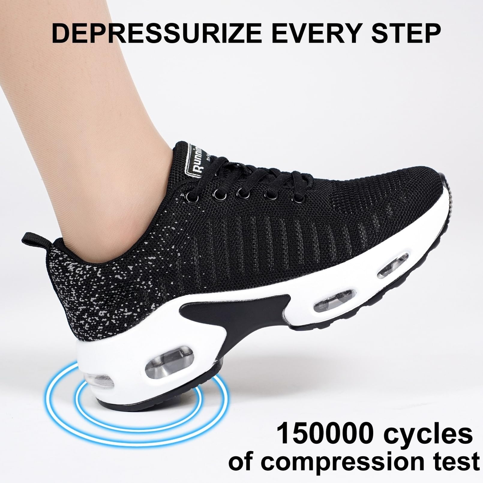 Myztra Femme Baskets Running Coussin Amortissant | Marche, Amortissantes, Légères, Respirantes, Antidérapantes, Confortables, Fitness, Gym, Jogging, Quotidien - PATOGAZ