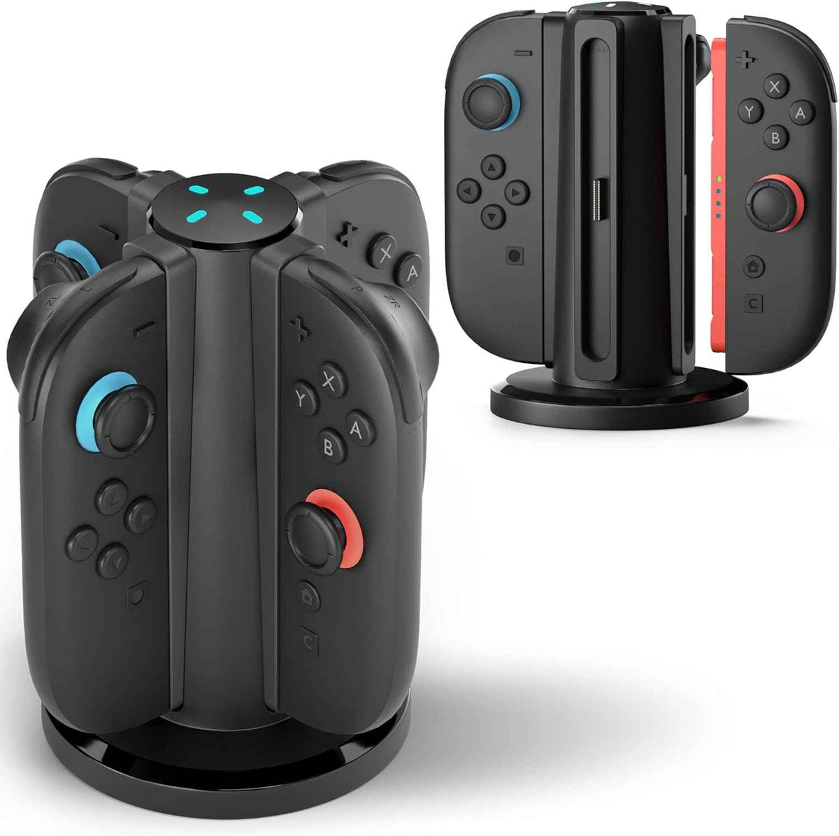 LIONCAST® Station de Charge Joy-Con [avec INDICATEUR DE Charge LED] - Support Manette Switch 2 - Support de Recharge Joy-Con 2 - Compatible exclusivement avec Les Joy-Con de la Nintendo Switch 2