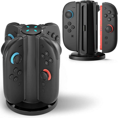 LIONCAST® Station de Charge Joy-Con [avec INDICATEUR DE Charge LED] - Support Manette Switch 2 - Support de Recharge Joy-Con 2 - Compatible exclusivement avec Les Joy-Con de la Nintendo Switch 2