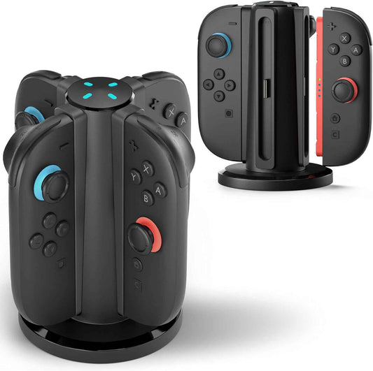 LIONCAST® Station de Charge Joy-Con [avec INDICATEUR DE Charge LED] - Support Manette Switch 2 - Support de Recharge Joy-Con 2 - Compatible exclusivement avec Les Joy-Con de la Nintendo Switch 2
