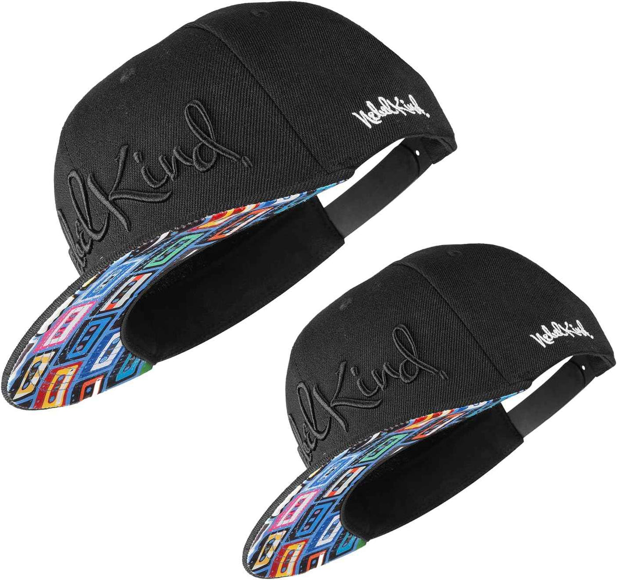 Nebelkind Casquette Snapback pour Homme et Femme - Noir - Taille Unique - Taille Unique - Réglable - Unisexe - De qualité supérieure - Style Streetwear - Casquette de Baseball avec visière Droite -
