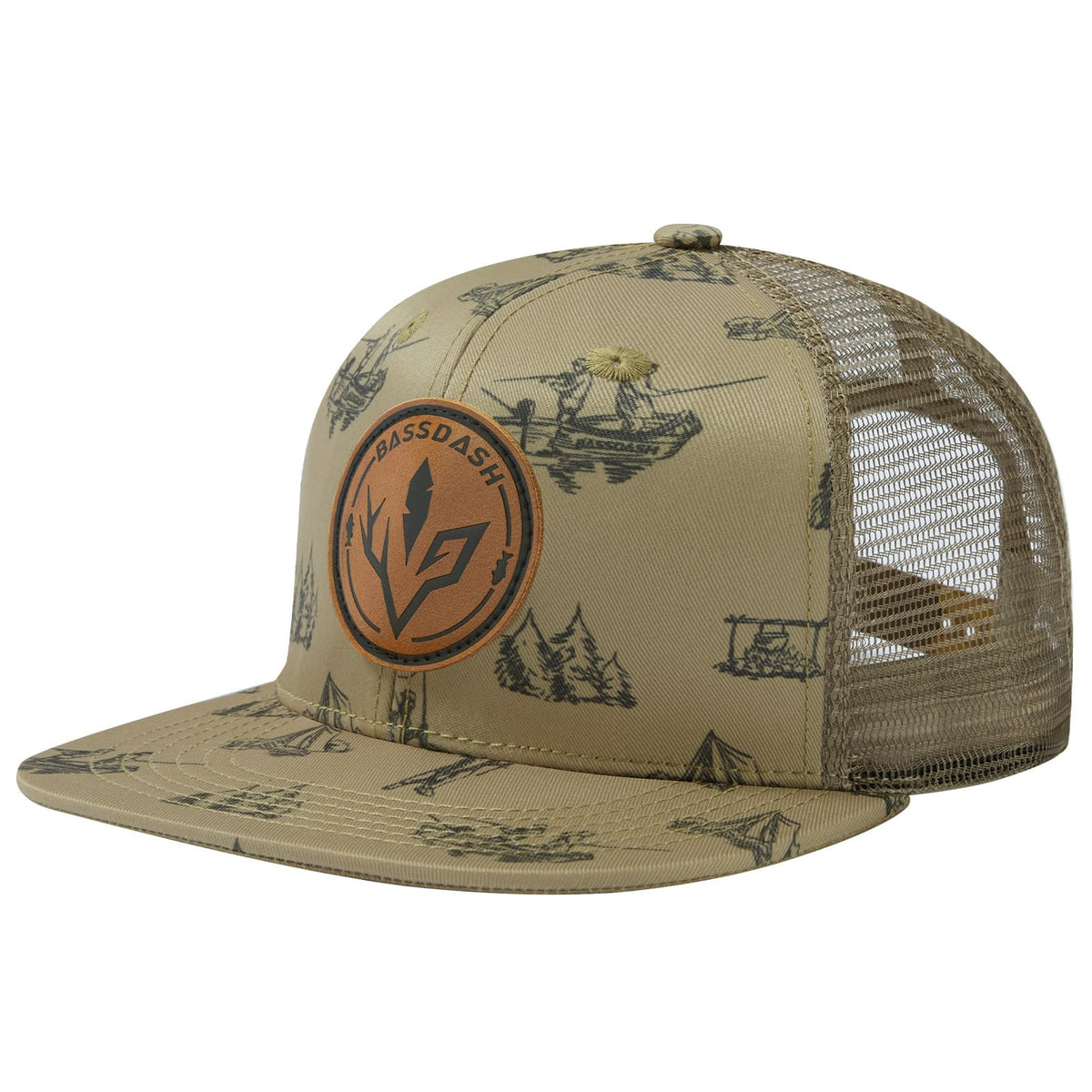 Bassdash Casquette de Camionneur à Bord Plat réglable Snapback Chapeau Maille Dos pour Hommes Femmes pêche Chasse - PATOGAZ