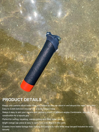 Poignée Flottante GoPro - Lammcou – Monopode Étanche avec Corde de Sécurité & Bracelet - Compatible Hero 13/12/11/10/9, Insta360, DJI