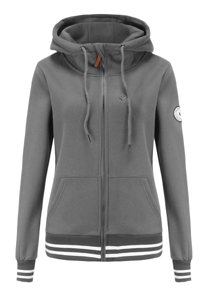 TrendiMax Sweat à Capuche Femmes avec Poches Manches Longues Manteau Femme Hiver Zippé Col Montant Hoodie Femme Chaude Douce Confortable - PATOGAZ