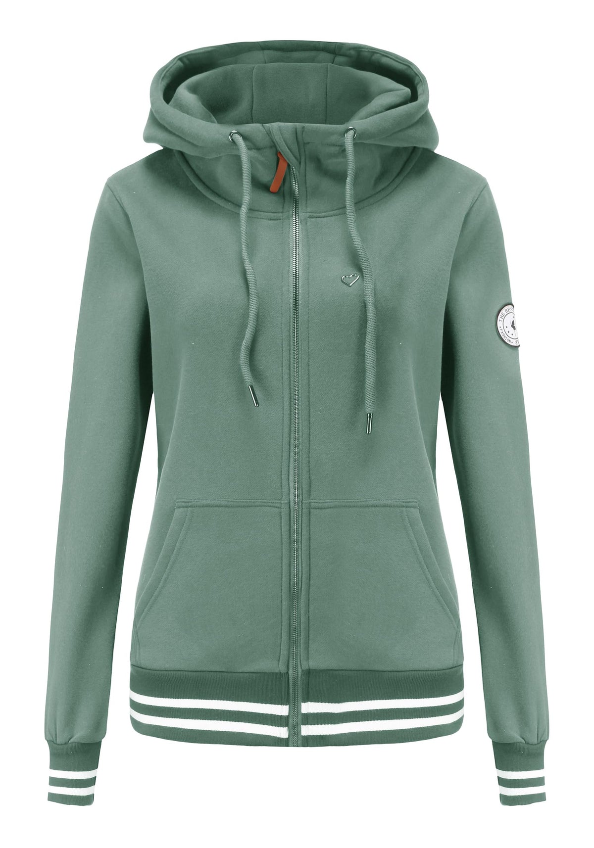 TrendiMax Sweat à Capuche Femmes avec Poches Manches Longues Manteau Femme Hiver Zippé Col Montant Hoodie Femme Chaude Douce Confortable - PATOGAZ