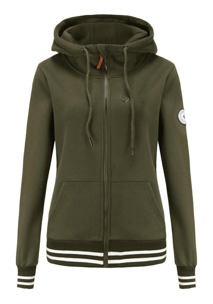 TrendiMax Sweat à Capuche Femmes avec Poches Manches Longues Manteau Femme Hiver Zippé Col Montant Hoodie Femme Chaude Douce Confortable - PATOGAZ