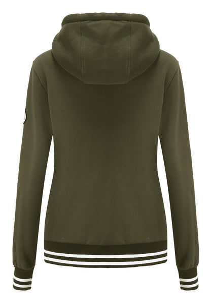 TrendiMax Sweat à Capuche Femmes avec Poches Manches Longues Manteau Femme Hiver Zippé Col Montant Hoodie Femme Chaude Douce Confortable - PATOGAZ