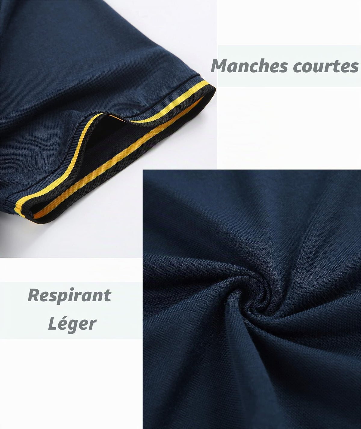 Pack 3 Polos Homme — Respirant Séchage Rapide