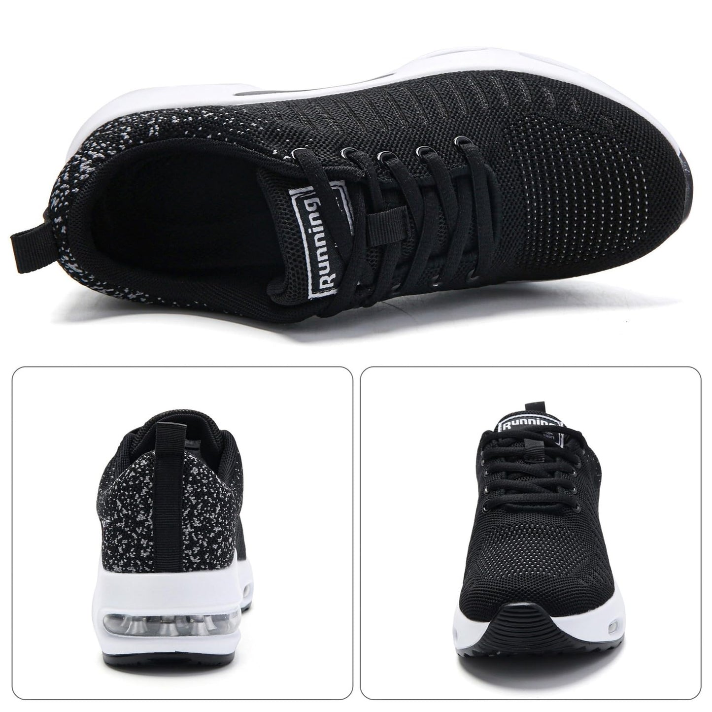 Myztra Femme Baskets Running Coussin Amortissant | Marche, Amortissantes, Légères, Respirantes, Antidérapantes, Confortables, Fitness, Gym, Jogging, Quotidien - PATOGAZ