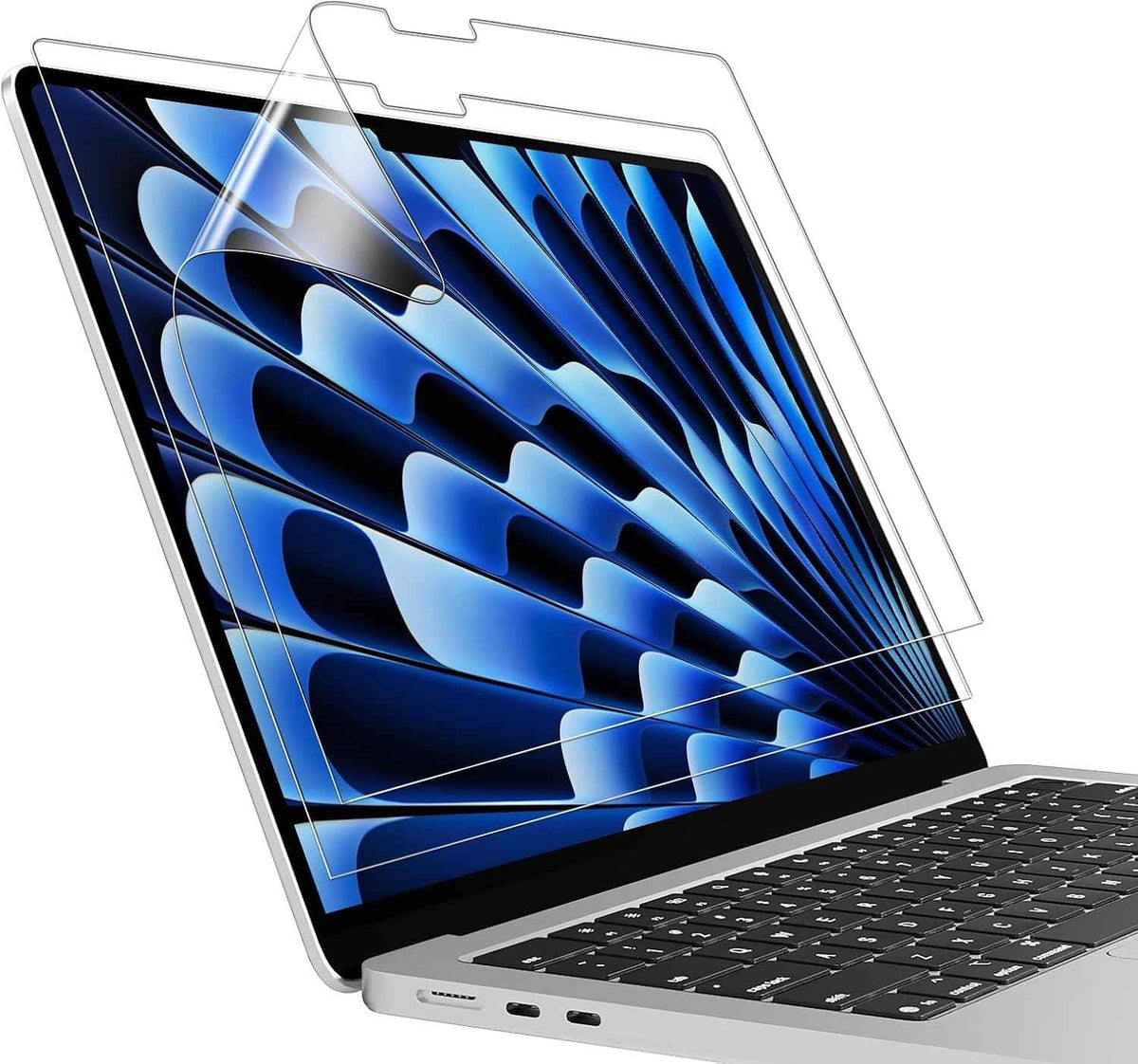 Pack 2 Films Protecteurs d'Écran MacBook Air 13,6" M5/M4/M3/M2 (2022-2026) – 5H Haute Définition Anti-Rayures