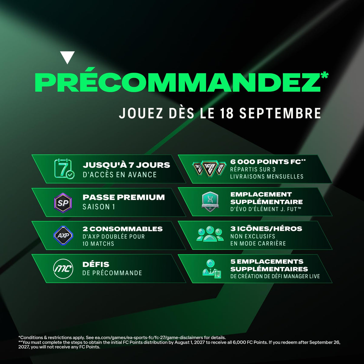 EA SPORTS FC 27 Edition Standard PlayStation 5 |Disque I Jeu Vidéo |Français