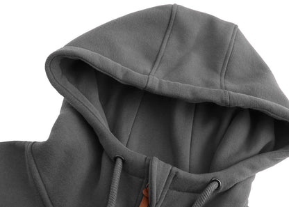 TrendiMax Sweat à Capuche Femmes avec Poches Manches Longues Manteau Femme Hiver Zippé Col Montant Hoodie Femme Chaude Douce Confortable - PATOGAZ