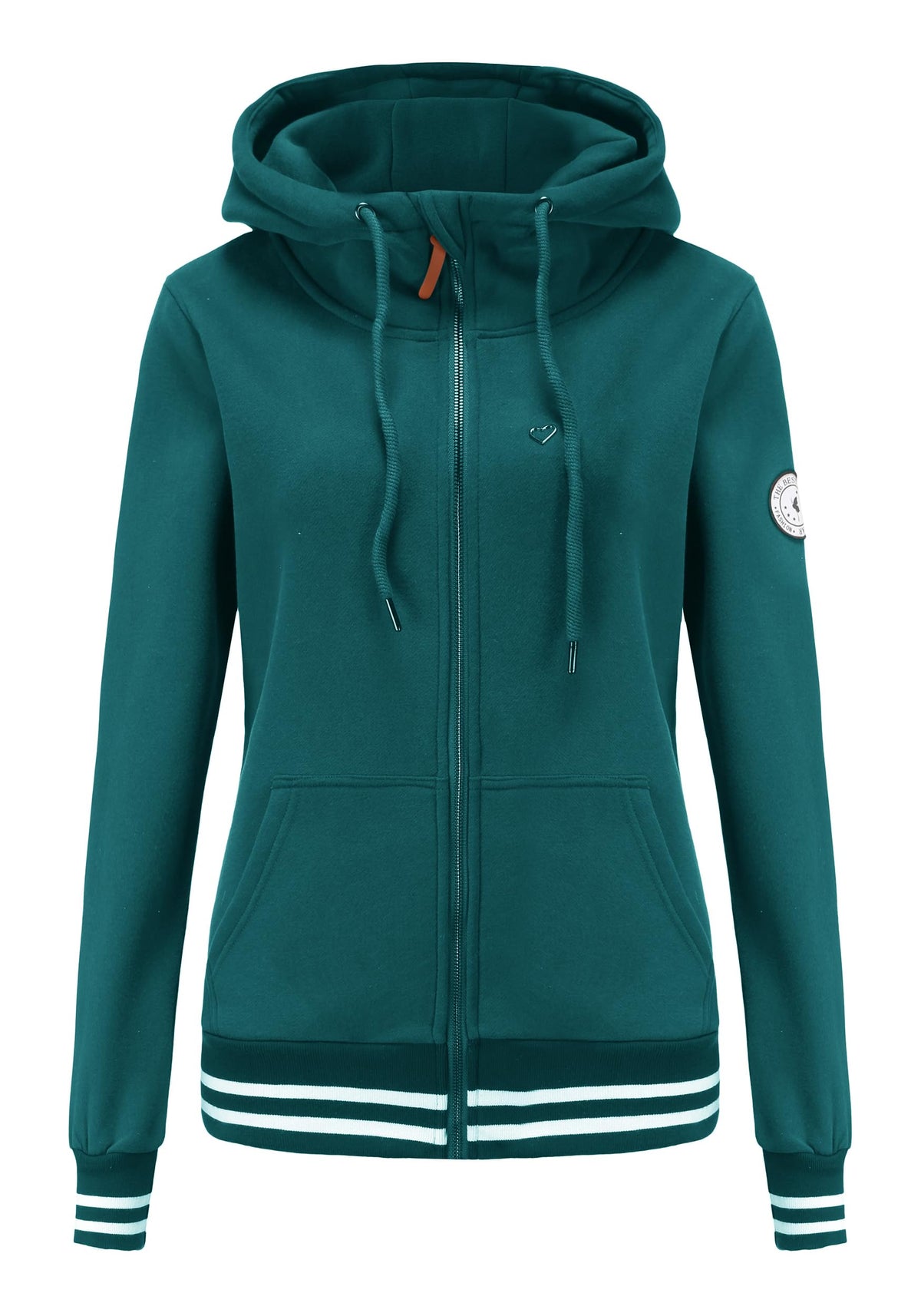 TrendiMax Sweat à Capuche Femmes avec Poches Manches Longues Manteau Femme Hiver Zippé Col Montant Hoodie Femme Chaude Douce Confortable - PATOGAZ