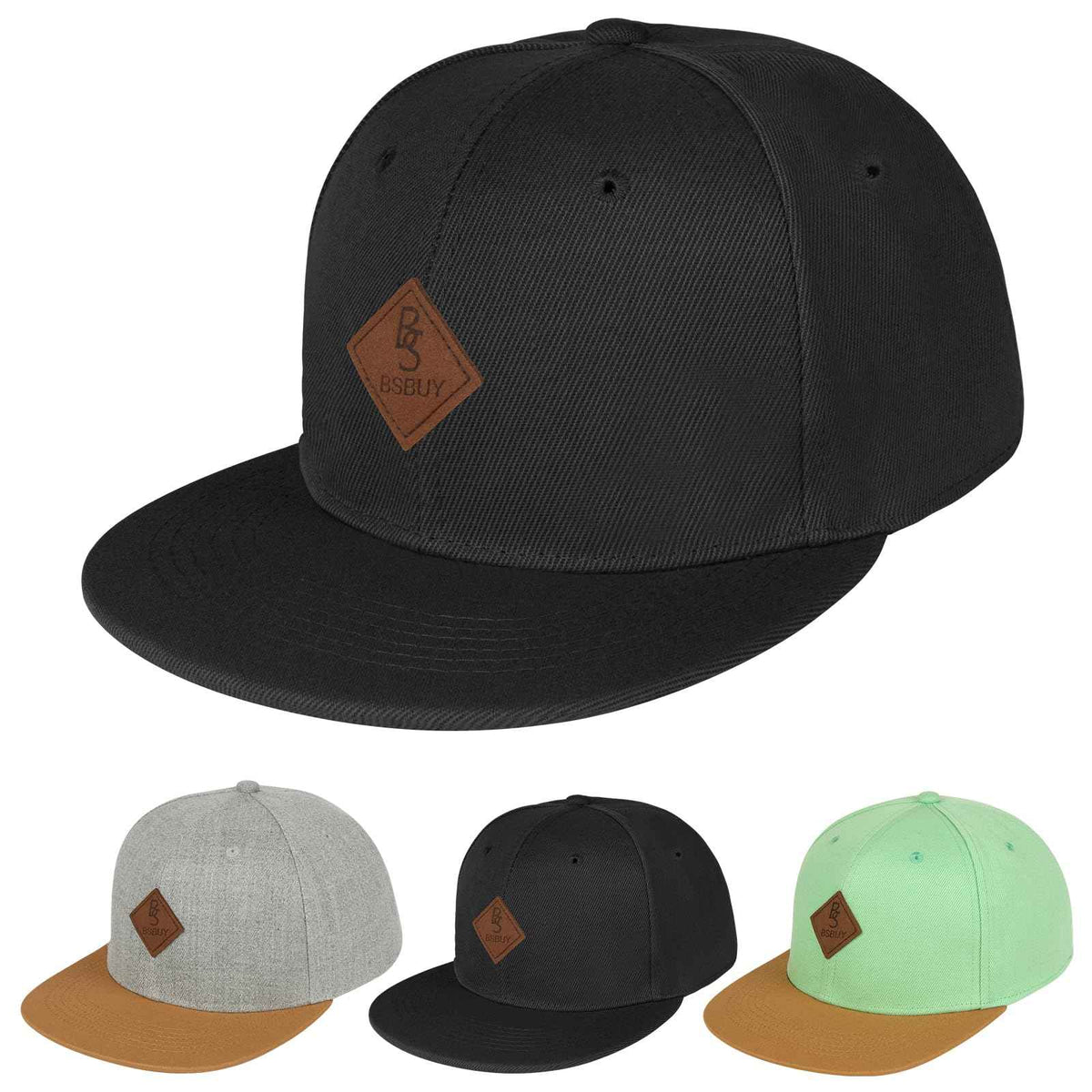 Casquette Snapback Homme Femme, Casquette de Baseball été Réglable, Coton Anti-Soleil Baseball Cap, Casquette Visiere Plate, Casquettes Sport Extérieur Sunhat Chapeau pour Grosses Têtes 56-61CM