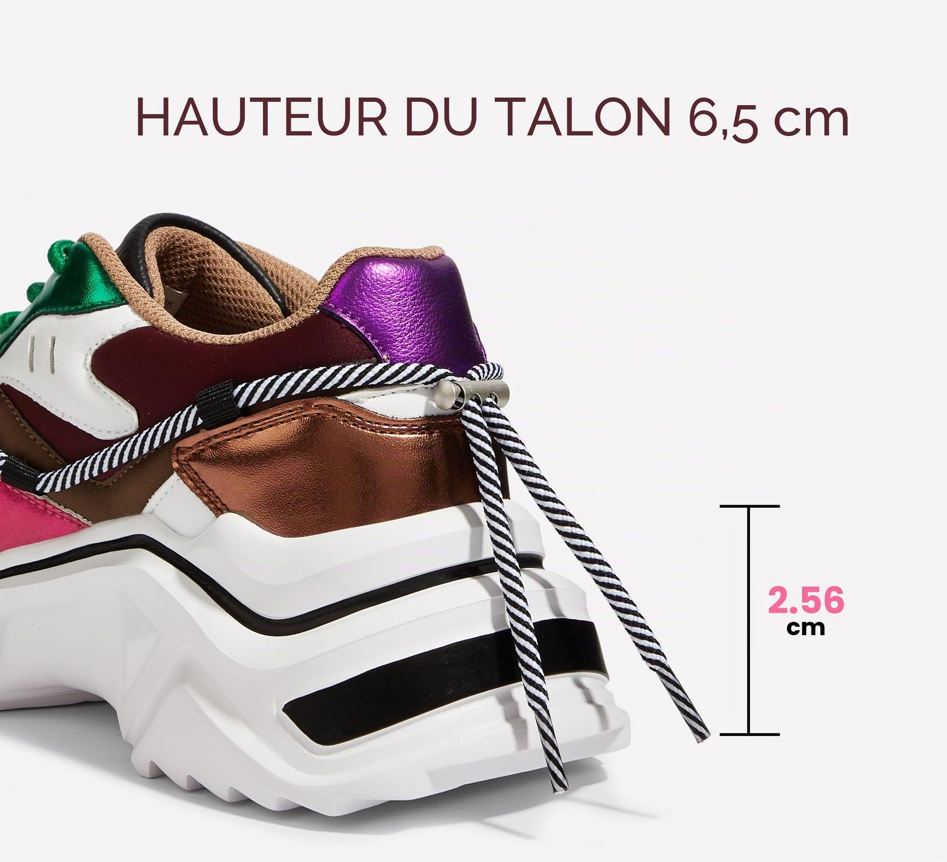 LUCKY STEP Baskets Femme à Plateforme – Chaussures Chunky Dad Rétro, Baskets à Blocs de Couleurs pour Usage Quotidien et Promenades - PATOGAZ