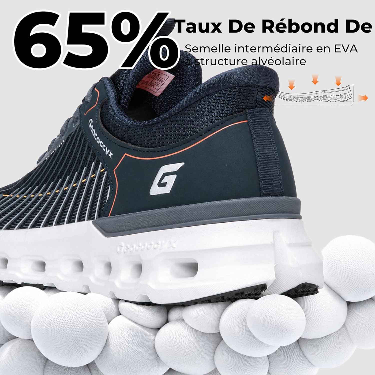 Baskets Larges Chaussures de Sport Homme | Chaussures à bout large, Pieds Larges, Respirant, Antidérapant, Amorti, pour Sorties quotidiennes, Fitness, Jogging