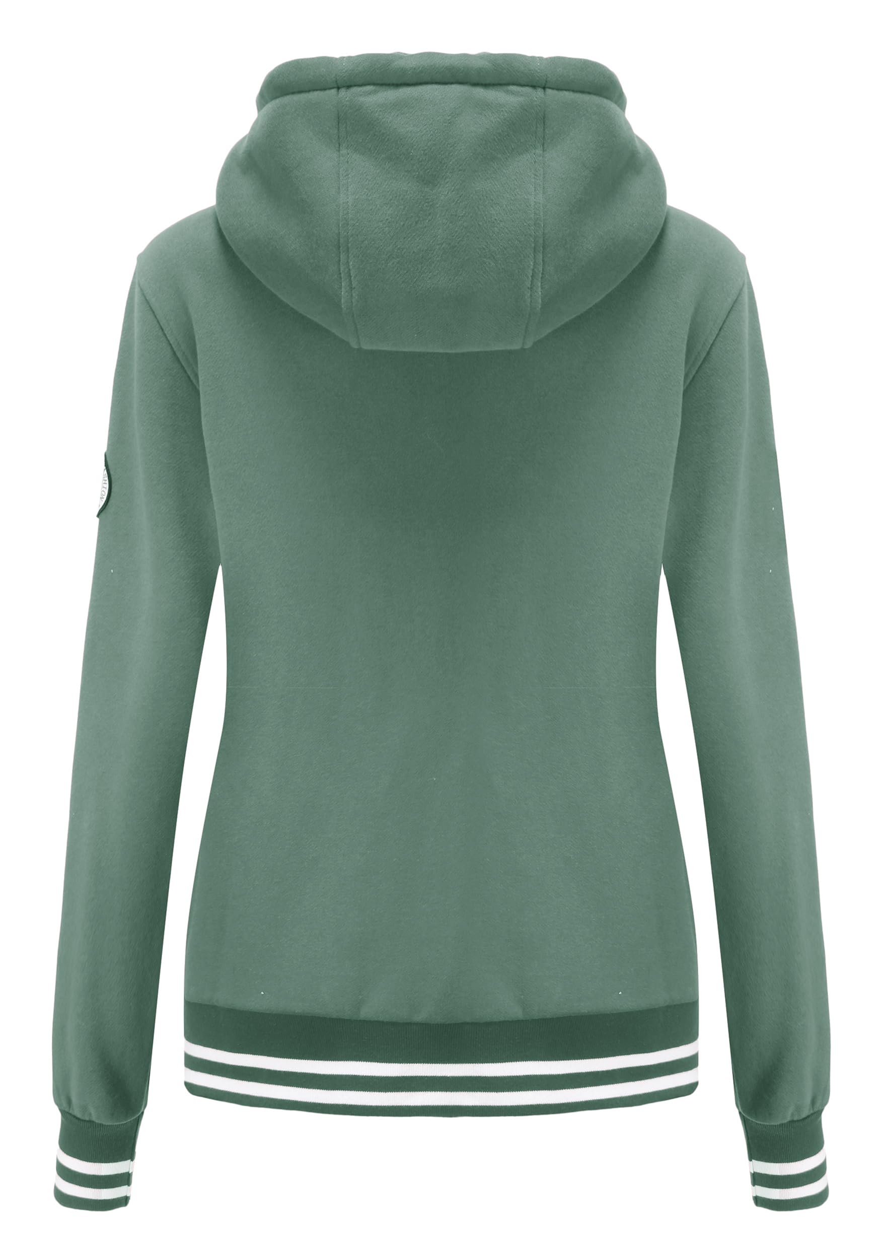 TrendiMax Sweat à Capuche Femmes avec Poches Manches Longues Manteau Femme Hiver Zippé Col Montant Hoodie Femme Chaude Douce Confortable - PATOGAZ