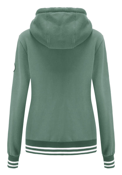 TrendiMax Sweat à Capuche Femmes avec Poches Manches Longues Manteau Femme Hiver Zippé Col Montant Hoodie Femme Chaude Douce Confortable - PATOGAZ