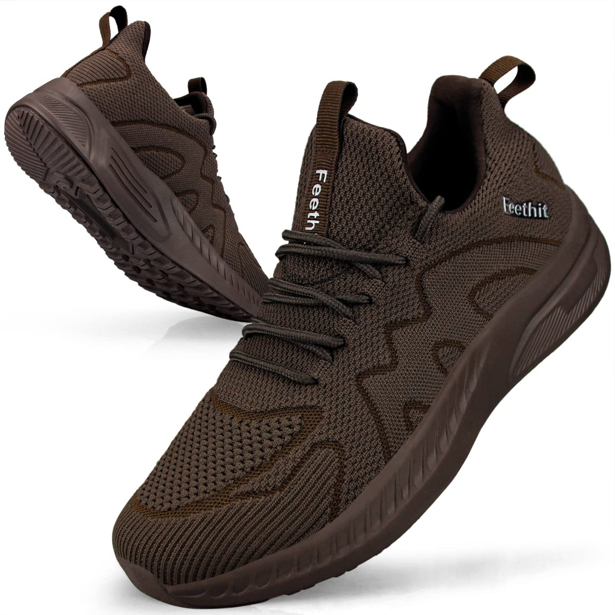 Feethit Baskets et Chaussures de Sport Homme Tennis Running Marche Sneakers | Mesh respirant, intérieur doux, amorti EVA, semelle en caoutchouc antidérapante, lacets réglables, sport et quotidien - PATOGAZ