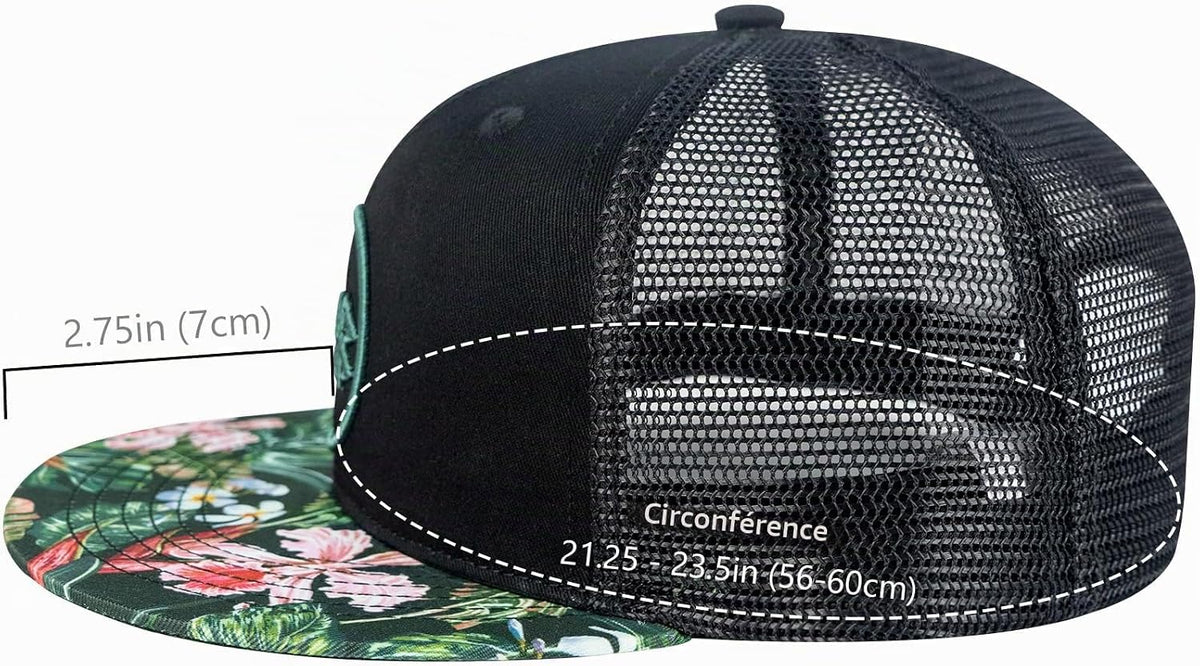 Bassdash Casquette de Camionneur à Bord Plat réglable Snapback Chapeau Maille Dos pour Hommes Femmes pêche Chasse - PATOGAZ