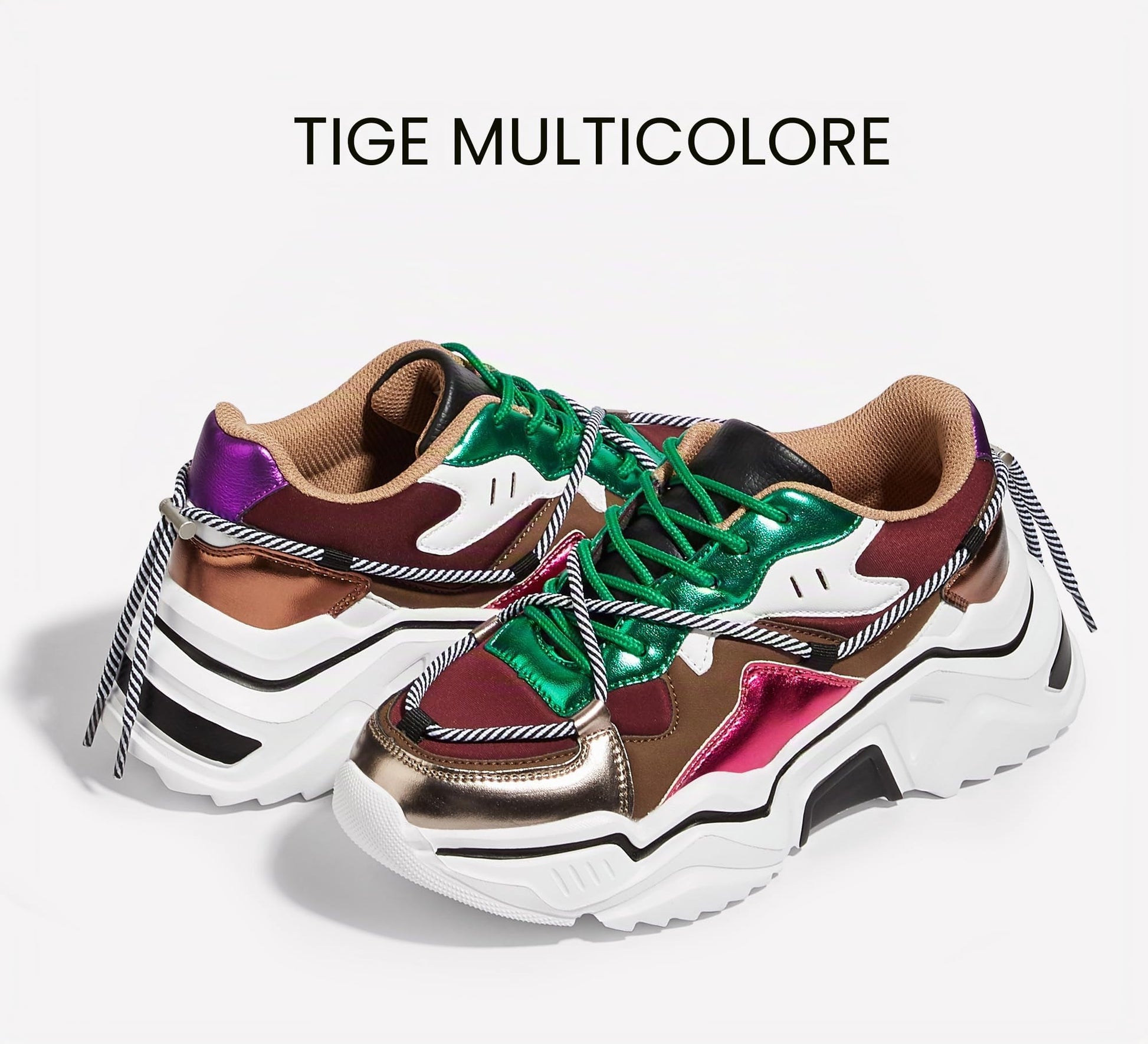 LUCKY STEP Baskets Femme à Plateforme – Chaussures Chunky Dad Rétro, Baskets à Blocs de Couleurs pour Usage Quotidien et Promenades - PATOGAZ