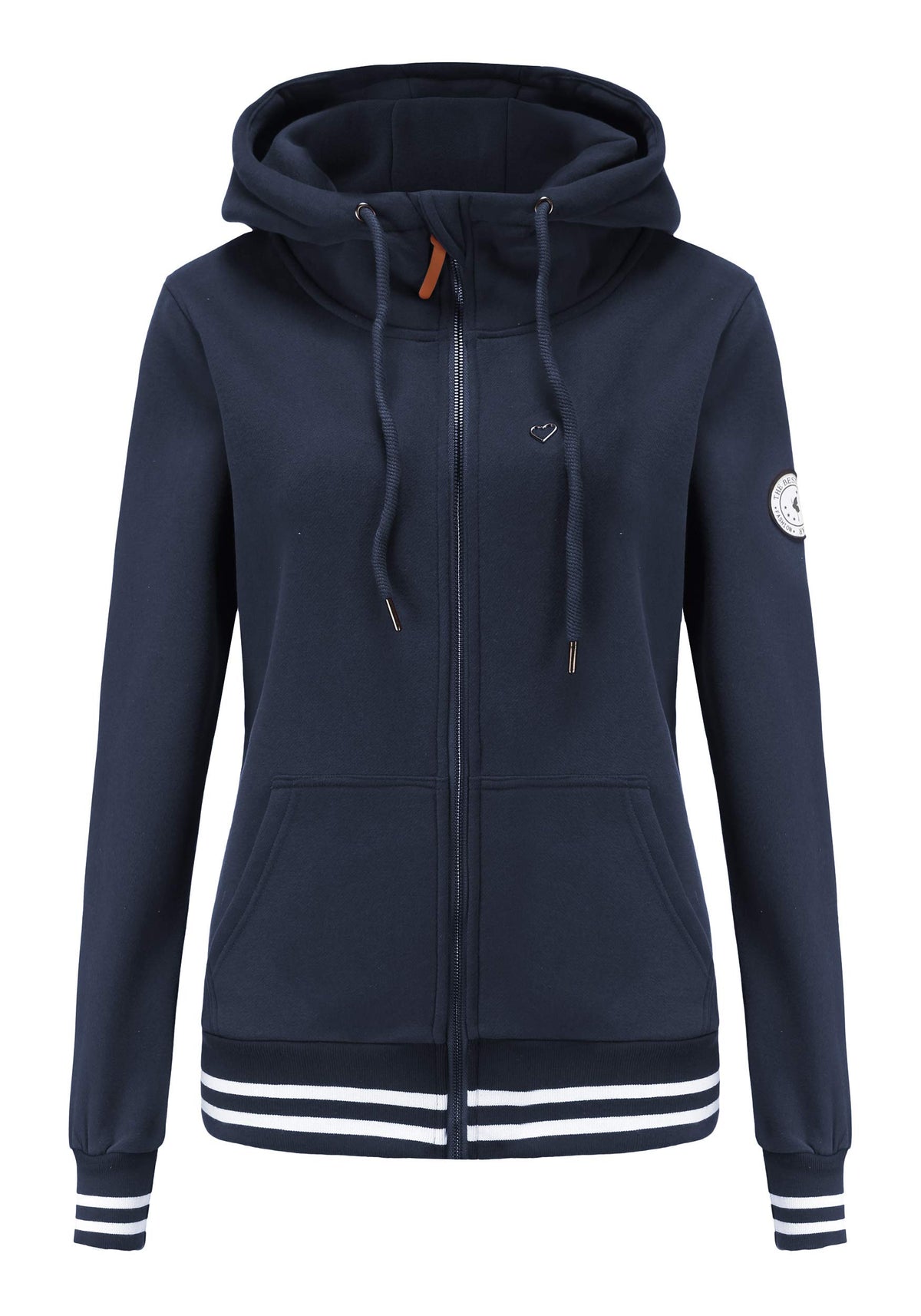 TrendiMax Sweat à Capuche Femmes avec Poches Manches Longues Manteau Femme Hiver Zippé Col Montant Hoodie Femme Chaude Douce Confortable - PATOGAZ