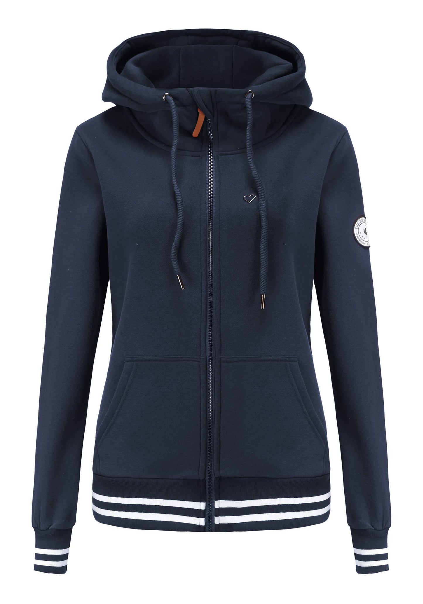 TrendiMax Sweat à Capuche Femmes avec Poches Manches Longues Manteau Femme Hiver Zippé Col Montant Hoodie Femme Chaude Douce Confortable - PATOGAZ