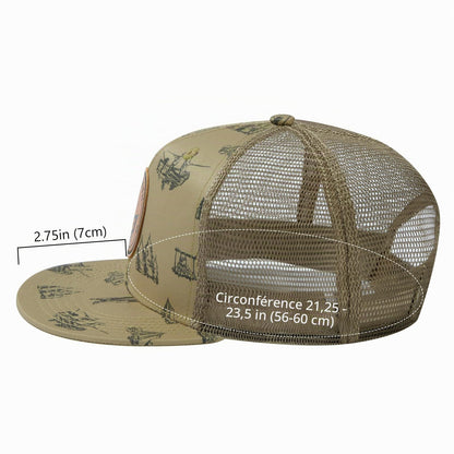 Bassdash Casquette de Camionneur à Bord Plat réglable Snapback Chapeau Maille Dos pour Hommes Femmes pêche Chasse - PATOGAZ