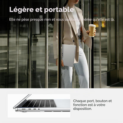 Coque MacBook Air 13,6" Crystal Clear — Compatible M2 / M3 / M4 / M5 (2022–2026)