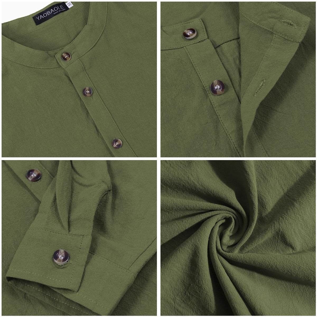 Chemise Lin classique YAOBAOLE