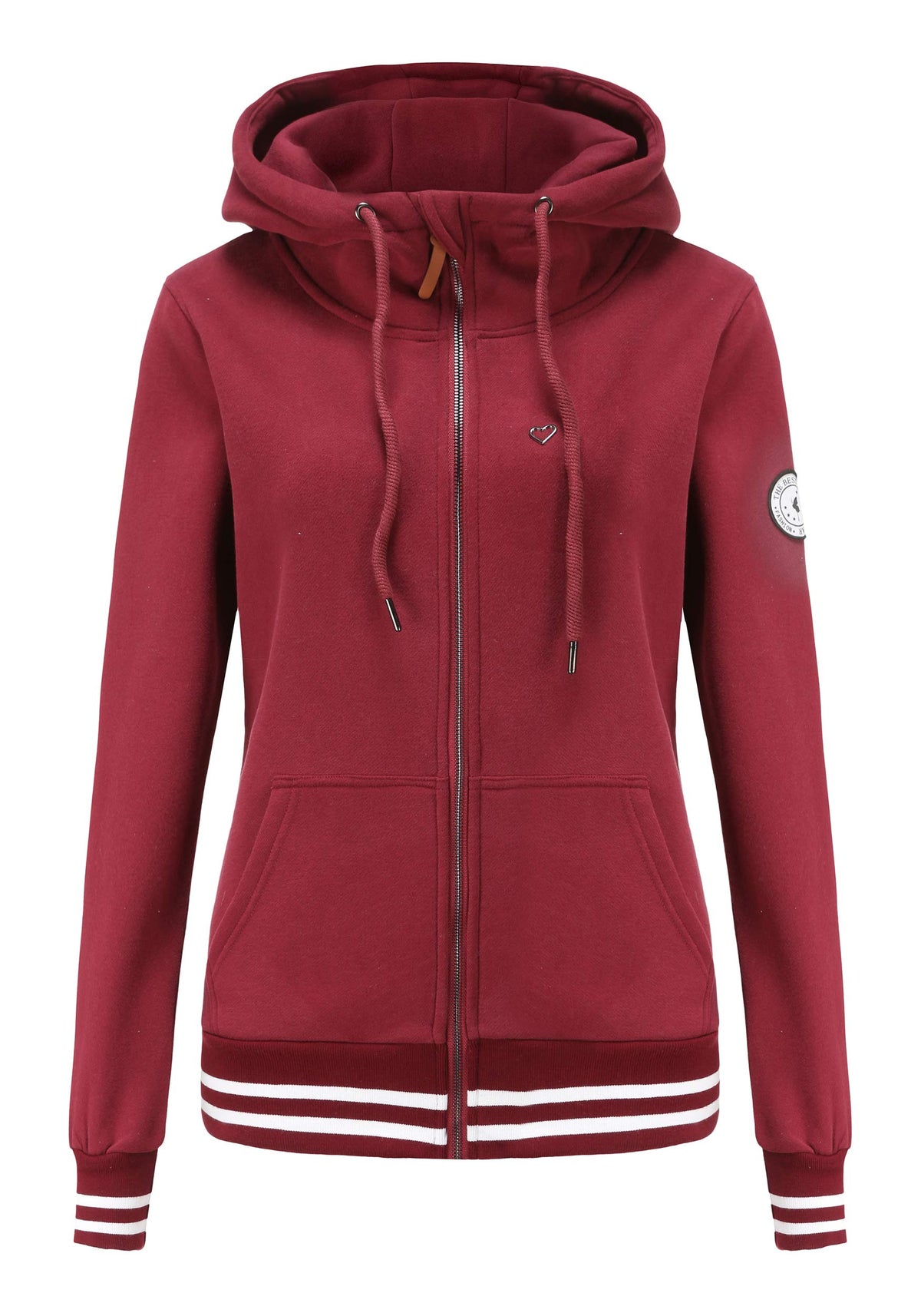 TrendiMax Sweat à Capuche Femmes avec Poches Manches Longues Manteau Femme Hiver Zippé Col Montant Hoodie Femme Chaude Douce Confortable - PATOGAZ