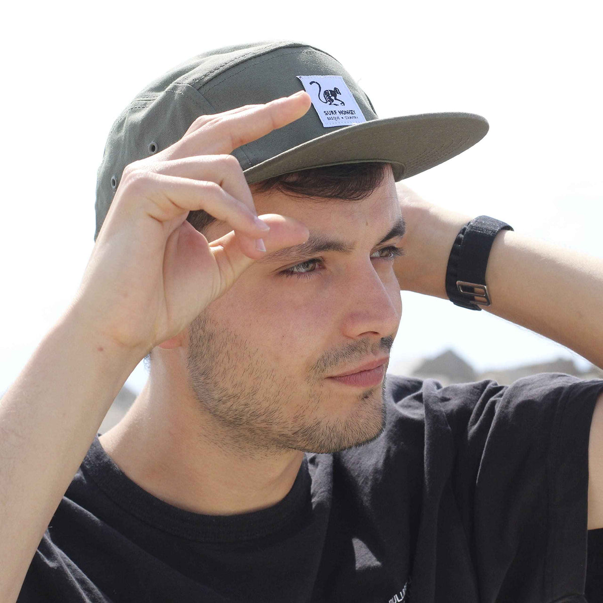 Casquette Strapback réglable - Classic Jockey Cap - Casquette de baseball pour homme/femme Casquette à 5 panneaux Surf Monkey®