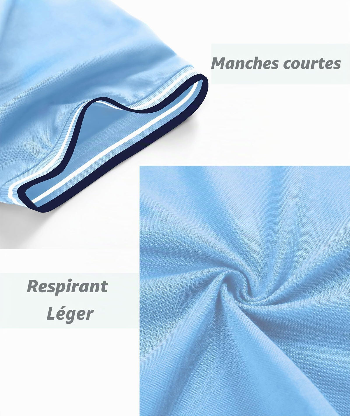 Pack 3 Polos Homme — Respirant Séchage Rapide