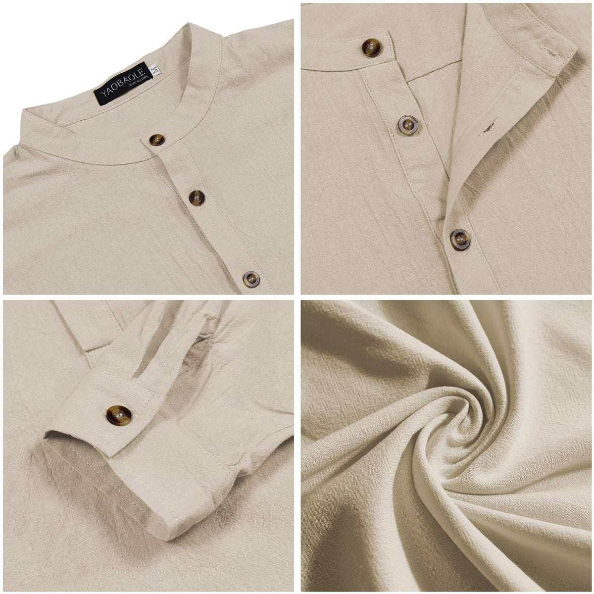 Chemise Lin classique YAOBAOLE