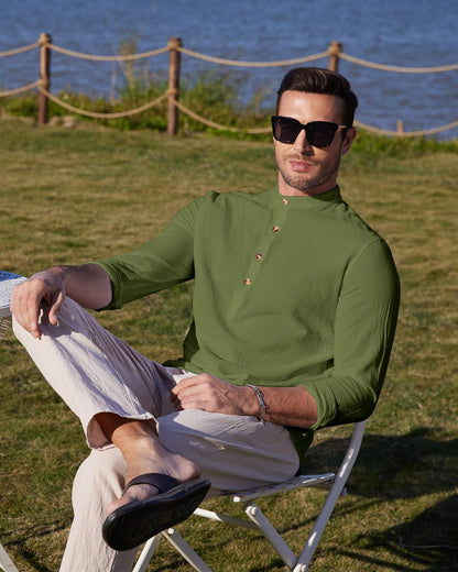 Chemise Lin classique YAOBAOLE