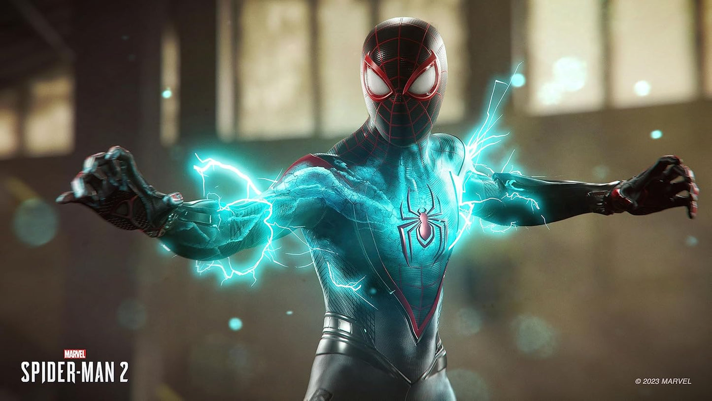 Sony, Marvel's Spider-Man 2 pour PlayStation 5, Jeu d'Action-Aventure en Monde Ouvert, Avec Retour Haptique, Version Physique avec CD, En Français, 1 Joueur, PEGI 16 - PATOGAZ