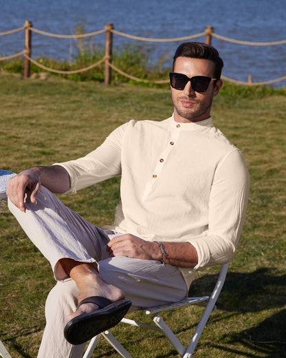 Chemise Lin classique YAOBAOLE