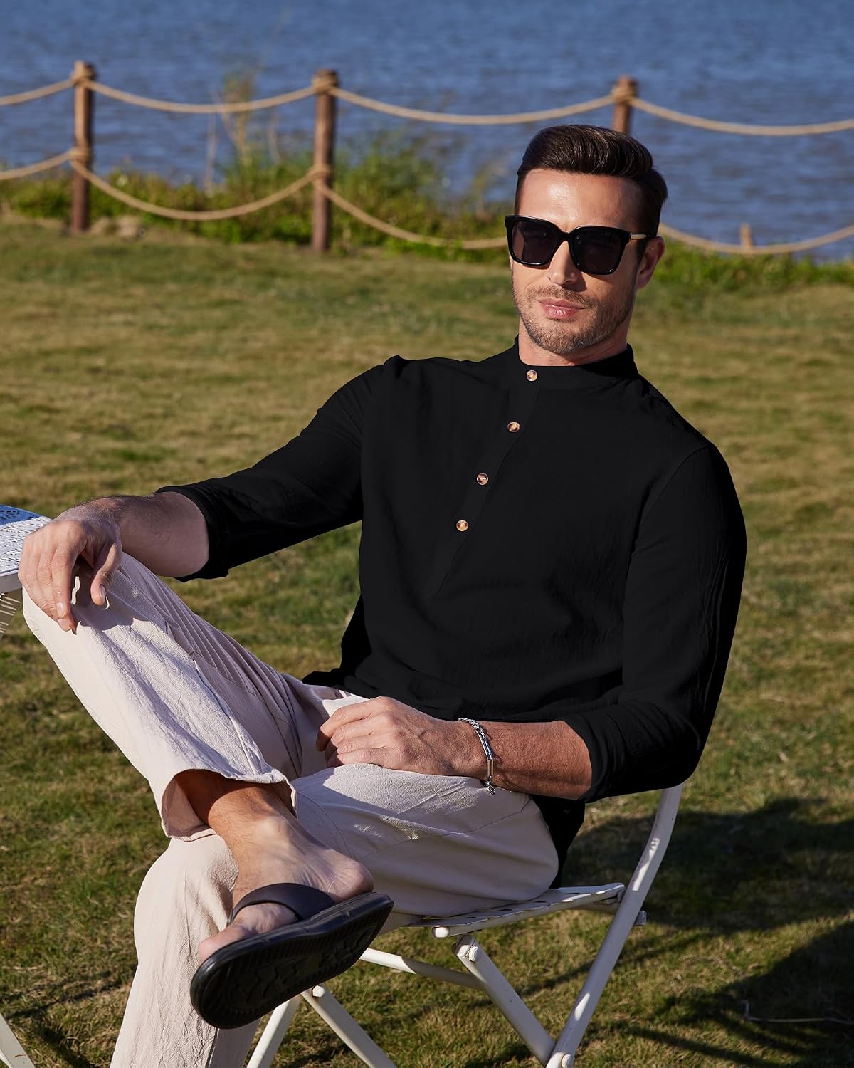 Chemise Lin classique YAOBAOLE