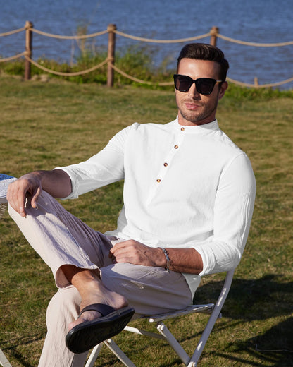 Chemise Lin classique YAOBAOLE