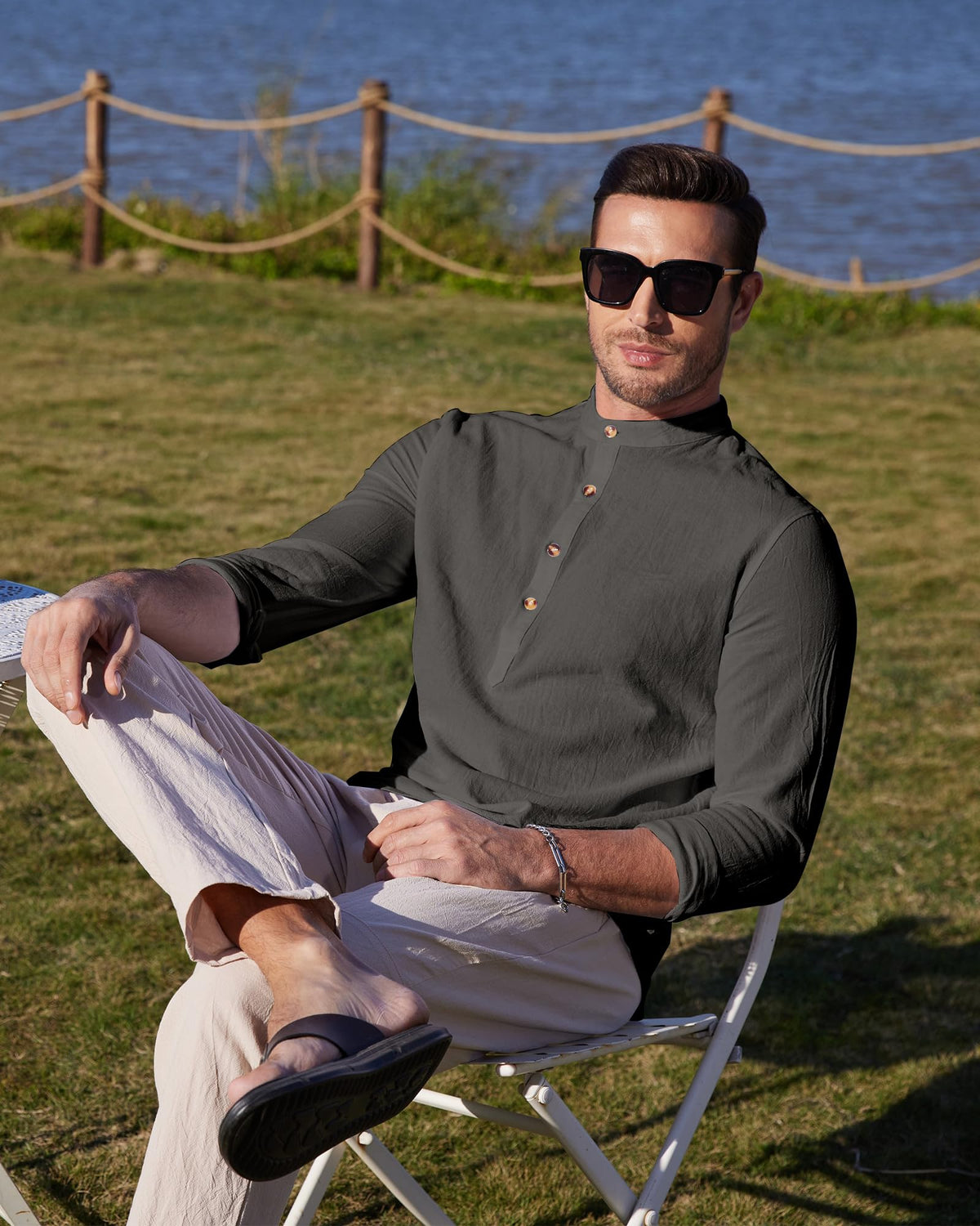 Chemise Lin classique YAOBAOLE