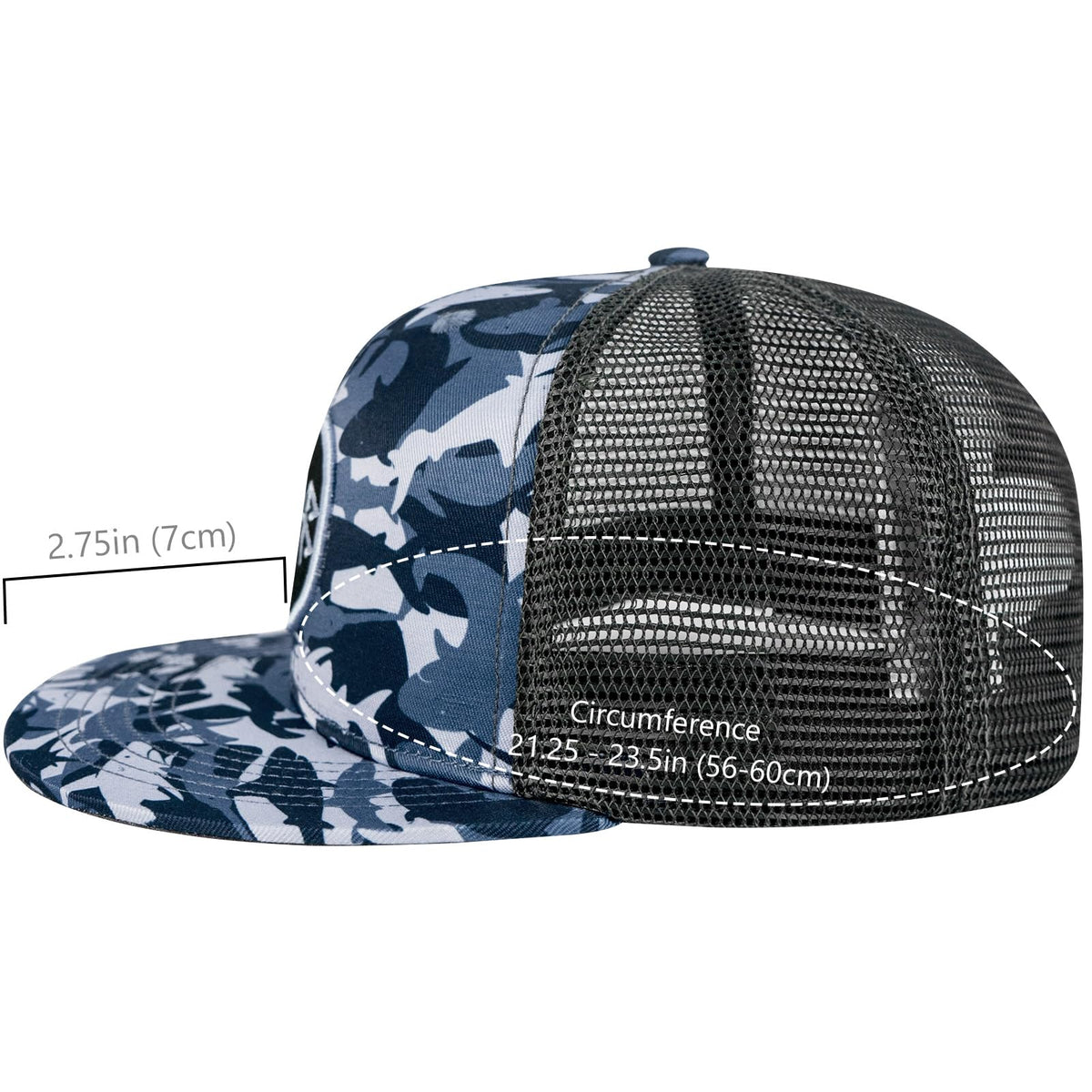 Bassdash Casquette de Camionneur à Bord Plat réglable Snapback Chapeau Maille Dos pour Hommes Femmes pêche Chasse - PATOGAZ