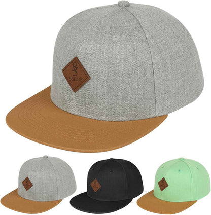Casquette Snapback Homme Femme, Casquette de Baseball été Réglable, Coton Anti-Soleil Baseball Cap, Casquette Visiere Plate, Casquettes Sport Extérieur Sunhat Chapeau pour Grosses Têtes 56-61CM